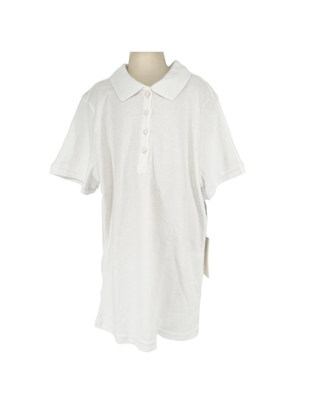 Wonder Nation Girls White SS Polo Shirt XL 14-16 Cotton Blend School Uniform